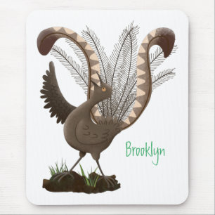 Tapis De Souris Illustration de superbe et superbe lyrebird