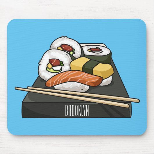 Tapis De Souris Illustration de sushi (Devant)
