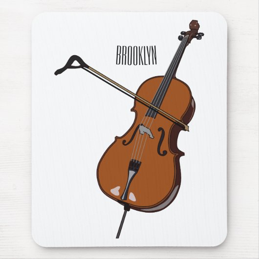 Tapis De Souris Illustration de violoncelle (Devant)