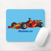 Tapis De Souris Illustration de voitures de course à grande vitess (Avec souris)