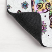 Tapis De Souris Illustration d'éléphant de bébé floral joli et col (Coin)