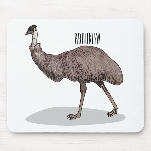 Tapis De Souris Illustration d'Emu bird (Devant)