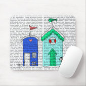 Tapis De Souris Illustration des Beach Huts 2 (Avec souris)