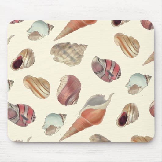 Tapis De Souris Illustration des coquillages (Devant)