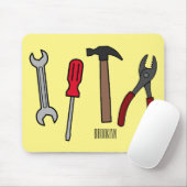Tapis De Souris Illustration des outils de menuiserie (Avec souris)