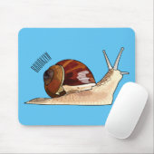 Tapis De Souris Illustration d'escargot (Avec souris)