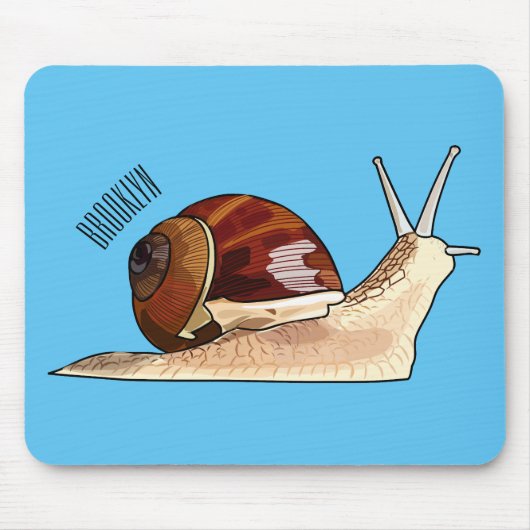 Tapis De Souris Illustration d'escargot (Devant)