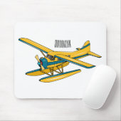 Tapis De Souris Illustration d'hydravion (Avec souris)
