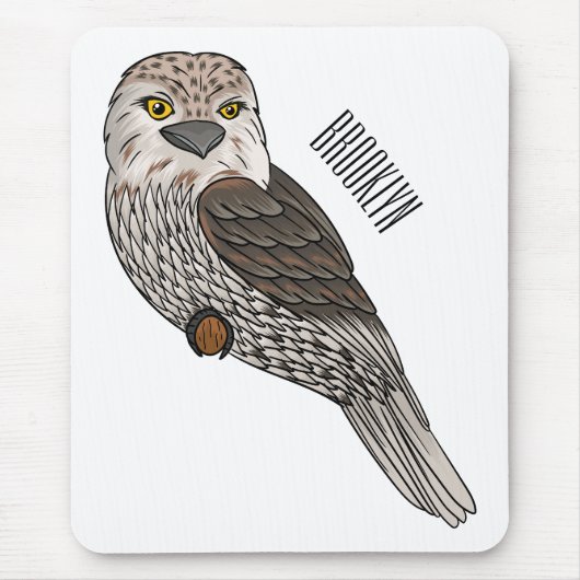 Tapis De Souris Illustration d'oiseau de Tawny frogmouth (Devant)