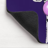 Tapis De Souris Illustration drôle de lama soufflant une bulle ros (Coin)