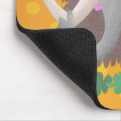 Tapis De Souris Illustration drôle de mammouth laineux (Coin)