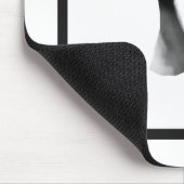 Tapis De Souris Illustration du champignon noir et blanc (Coin)