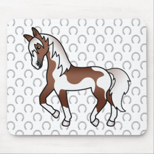 Tapis De Souris Illustration du dessin Brown de Cheval Pinto Trott