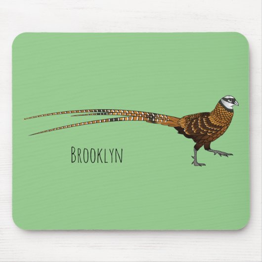 Tapis De Souris Illustration du faisan de Reeves (Devant)