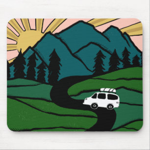Tapis De Souris Illustration du LEVER DE MONTAGNE Vanlife