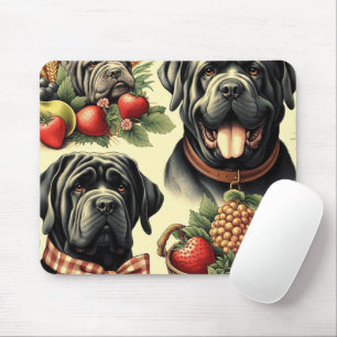 Tapis De Souris Illustration du Mastiff napolitain vintage