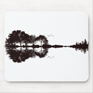 Tapis De Souris Illustration du paysage guitare
