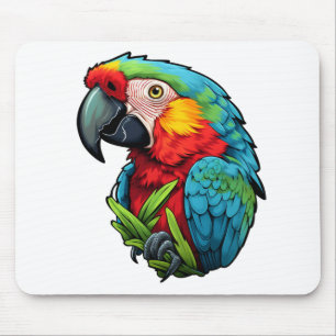 Tapis De Souris Illustration du perroquet de dessin