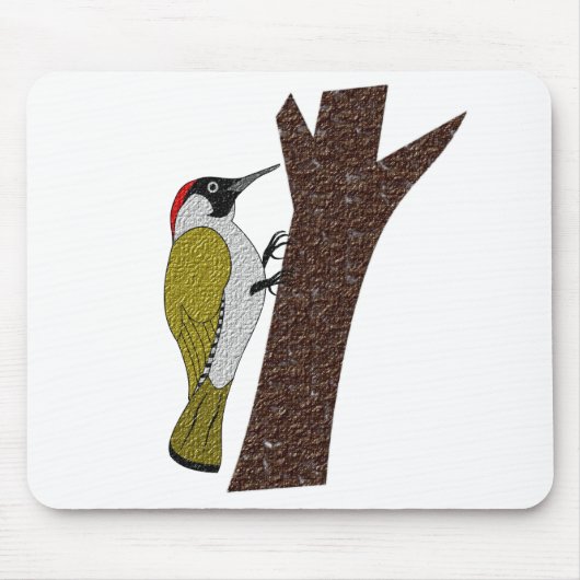 Tapis De Souris Illustration du pic vert (Devant)