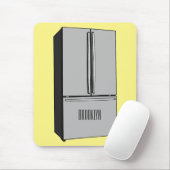 Tapis De Souris Illustration du réfrigérateur de porte française (Avec souris)