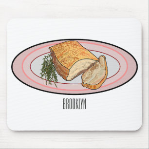 Tapis De Souris Illustration du ventre de porc rôti