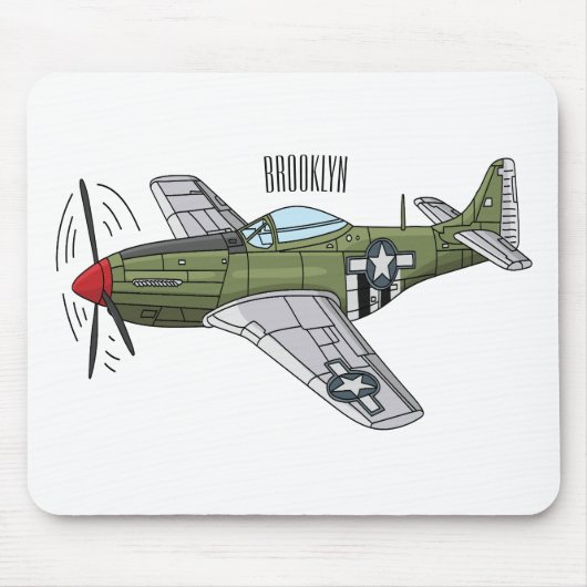 Tapis De Souris Illustration d'un avion militaire (Devant)