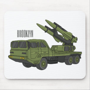 Tapis De Souris Illustration d'un camion de missiles militaires