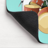 Tapis De Souris Illustration D'Un Chasmosaurus Jouant Aux Tambours (Coin)