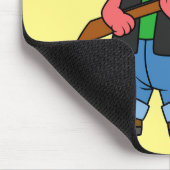 Tapis De Souris Illustration D'Un Chasseur De Spinosaure Avec Arme (Coin)