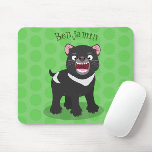 Tapis De Souris Illustration d'un diable de Tasmanie affamé