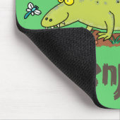 Tapis De Souris Illustration d'un dimétrodon vert mignon (Coin)