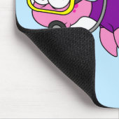 Tapis De Souris Illustration D'Un Loch Ness Monster Scuba Diver. (Coin)