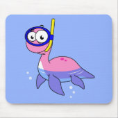 Tapis De Souris Illustration D'Un Monstre De Loch Ness De Snorkeli (Devant)