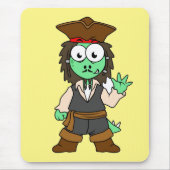 Tapis De Souris Illustration D'Un Pirate De Stegosaurus, Jack Spar (Devant)