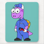 Tapis De Souris Illustration D'Un Plomber Spinosaurus. (Devant)