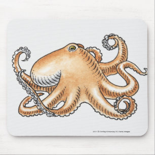 Tapis De Souris Illustration d'un poulpe