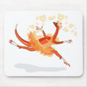 Tapis De Souris Illustration D'Un Raptor Danseur Ballerina. 2 (Devant)