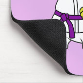 Tapis De Souris Illustration D'Un Stégosaurus Pratiquant Le Karaté (Coin)