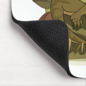 Tapis De Souris Illustration D'Un Stegosaurus Qui Boit Une Boisson (Coin)