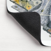 Tapis De Souris Illustration d'une base futuriste sur la lune (Coin)