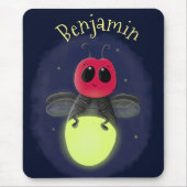 Tapis De Souris Illustration d'une luciole à éclair mignon (Devant)