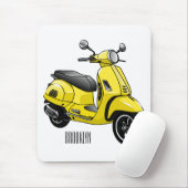 Tapis De Souris Illustration d'une moto cyclable (Avec souris)