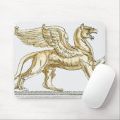 Tapis De Souris Illustration d'une statue de griffon (Avec souris)