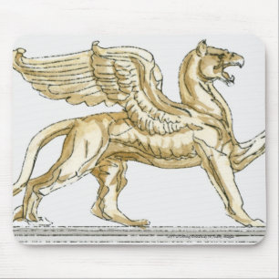 Tapis De Souris Illustration d'une statue de griffon