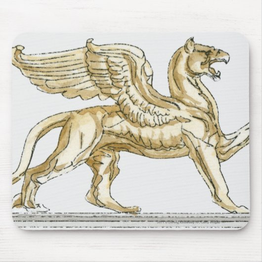 Tapis De Souris Illustration d'une statue de griffon (Devant)