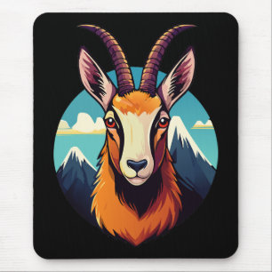 Tapis De Souris Illustration d'une tête de chamois