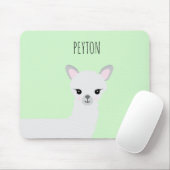 Tapis De Souris Illustration en lama mignon personnalisée (Avec souris)