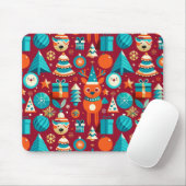 Tapis De Souris Illustration festive (Avec souris)
