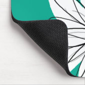 Tapis De Souris Illustration florale tendance - rose et vert (Coin)