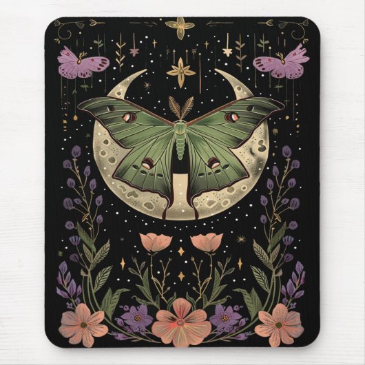 Tapis De Souris Illustration gothique de ciel nocturne (Devant)